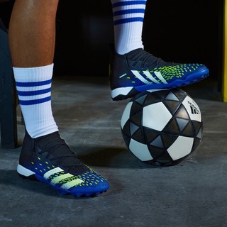 adidas 阿迪达斯 Predator Freak.3 TF 男子足球鞋 FY0623 黑色/皇家蓝/白色/荧光黄 40