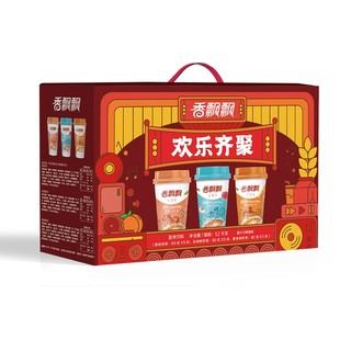 香飘飘 欢乐齐聚 经典系 奶茶礼盒 3口味 1.2kg（白桃味+麦香味+原味）