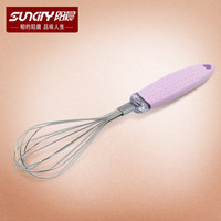 阳晨樱花粉手动打蛋器 硅胶防滑手柄不锈钢手持搅拌器 烘焙工具