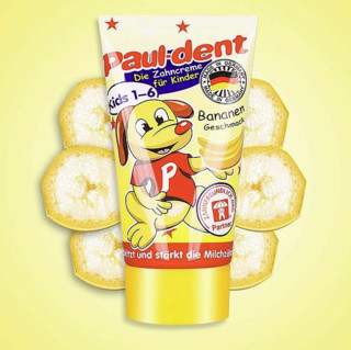 Paul-Dent 宝儿德 儿童可吞食牙膏 水蜜桃味+香蕉味 50ml*2支