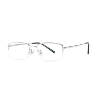 HD 汇鼎 8476 银色钛架眼镜框+1.60折射率 防蓝光镜片