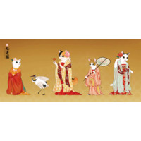 观复博物馆 古画系列 观复猫 鼠标垫 70*30cm 簪花仕女图