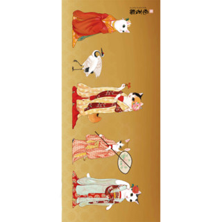 观复博物馆 古画系列 观复猫 鼠标垫 70*30cm 簪花仕女图
