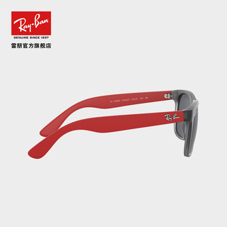 RayBan雷朋 太阳镜方形镜框时尚复古前卫休闲男童眼镜墨镜0RJ9069S 705987橡胶透明灰色镜框深灰色镜片尺寸48