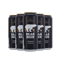 BearBeer 豪铂熊 烈性啤酒 500ml*5罐