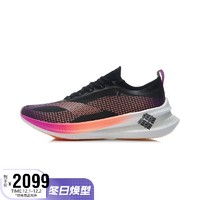 LI-NING 李宁 男鞋跑步鞋2021飞电2.0 ELITE男子一体织支撑减震竞速跑鞋ARMR009 黑色-2 40