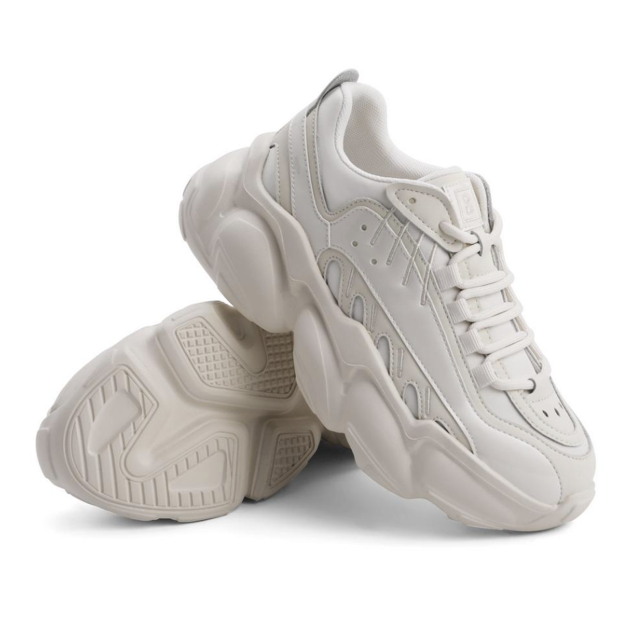 belle 百丽 女士休闲老爹鞋 w1e1dam1 米白 36