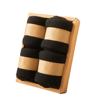 AOKANG 奥康 男士中筒袜套装 AKMZ021 4双装 黑色