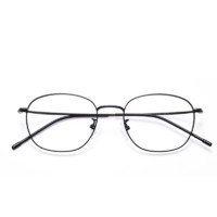 裴漾 8822 黑色纯钛眼镜框+1.60折射率 防蓝光镜片