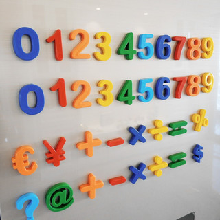 KIDNOAM HN6601+HN6001 儿童彩色磁性贴 字母26块+数字37块