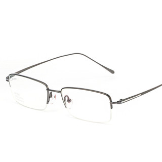 HAN 汉 J81882 枪灰色纯钛眼镜框+1.67折射率 非球面防蓝光镜片