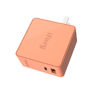 ifory 安福瑞 折叠式充电器 Type-C/USB-A 63W 赤茶橙