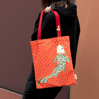 故宫文化 女士帆布手提包 1920108122012 红色