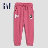 Gap 盖璞 女幼童印花抓绒卫裤