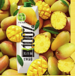 Minute Maid 美汁源 100% 芒果复合果汁 芒果菠萝味 330ml*12盒