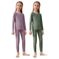 Bejirog 北极绒 25729188633-1001040 女童保暖内衣套装 2套装 香芋紫+薄荷绿 110cm