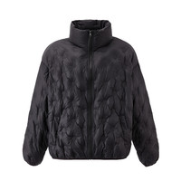 INMAN 茵曼 女士立领羽绒服 1814305 午夜黑 S