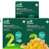 Enoulite 英氏 宝宝 果蔬溶豆3盒（南瓜梨*2+胡萝卜苹果*1）