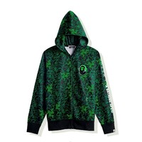 RAZER 雷蛇 X BAPE 男士拉链连帽卫衣 绿色 XXL