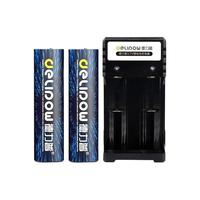 Delipow 德力普 18650 锂电池+双槽充电器 黑蓝 12580mWh 2节
