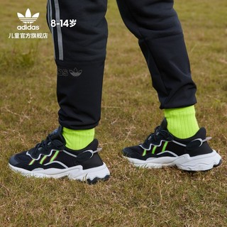 adidas阿迪达斯官网三叶草OZWEEGO J大童复古老爹鞋EE7772（37(230mm)、一号黑）