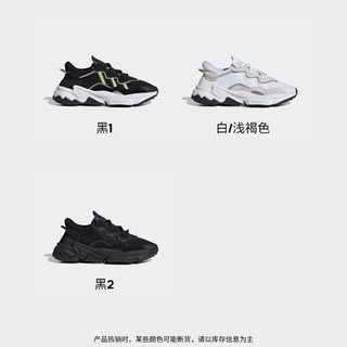 adidas阿迪达斯官网三叶草OZWEEGO J大童复古老爹鞋EE7772（37(230mm)、一号黑）