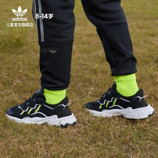 adidas阿迪达斯官网三叶草OZWEEGO J大童复古老爹鞋EE7772（38(235mm)、一号黑）