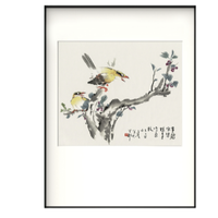 榮寶齋 王雪涛《黄鹂》50x70cm 宣纸 金属框