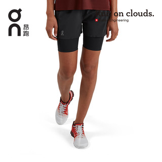 On昂跑 新一代多功能轻量快干女款运动短裤 Active Shorts（L、Black 黑色）