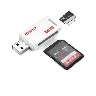 IIano 绿巨能 TF/Micro SD读卡器 白色