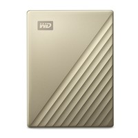 Western Digital 西部数据 My Passport Ultra系列 精英款 2.5英寸Type-C便携移动机械硬盘 4TB USB3.0 金色