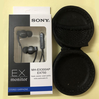 SONY 索尼 MH-EX300AP入耳式重低音耳机有线带麦听歌高音质耳机【9月1日发完】 索尼EX300AP 黑色 赠收纳包