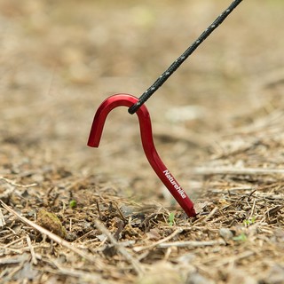 Naturehike 帐篷地钉 高强度螺旋帐钉超轻铝合金天幕 六角弯钩铝地钉(6只装)