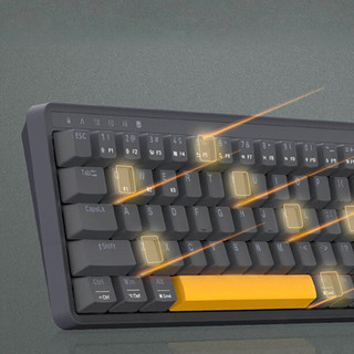MIIIW 米物 Z680C 68键 蓝牙双模无线机械键盘 黑色 高特红轴 单光