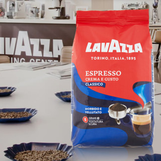 LAVAZZA 拉瓦萨 意大利 深度烘焙 浓缩奶香咖啡豆 1kg*2袋
