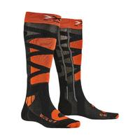 X-BIONIC X-socks 控制者4.0 中性滑雪高筒袜 混合煤灰/极限黄 39-41