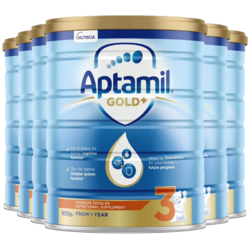 Aptamil 爱他美 澳洲爱他美（Aptamil）金装版900g原装进口奶粉 3段6罐