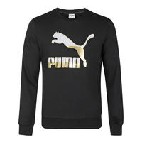 PUMA 彪马 男子运动卫衣 599296-51 黑色/金 S