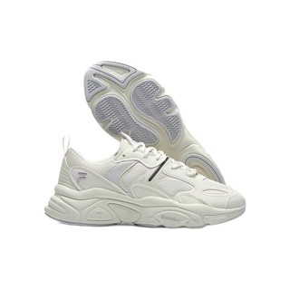 FILA 斐乐 HERITAGE RUNNING系列 女子跑鞋 F12W141116F-WA 微白/雨雾灰 37.5