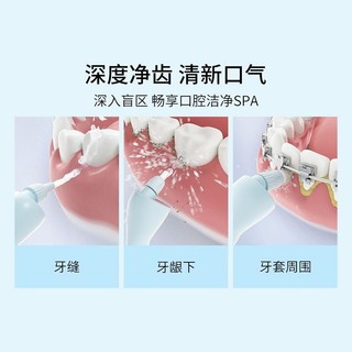 小米有品 素诺智能可视冲牙器 高频脉冲水牙线家用便携喷水牙齿冲洗机清洁器可视高清电动冲牙器 星空蓝