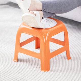 茶花塑料凳子儿童防滑换鞋凳家用浴室小凳子板凳换衣凳塑料凳加厚