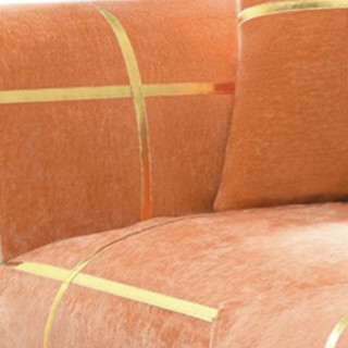 翰宇軒 帝亚 时尚轻奢沙发套 金边+橙色 110*110cm