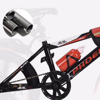 PHOENIX 凤凰 儿童自行车 一体轮单速款 22寸 黑红色