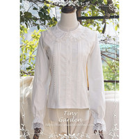 小小花园 花边长袖娃娃领 Lolita洛丽塔 衬衫