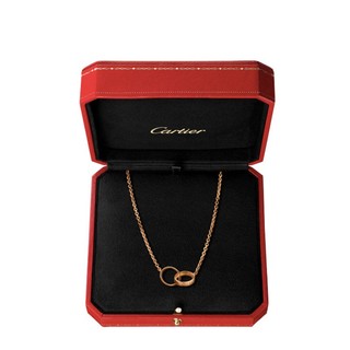 CARTIER\/卡地亚项链 LOVE项链双环项链礼物 18K玫瑰金项链 B7212300