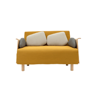 wowdsgn 尖叫设计 鹅卵石折叠沙发床 春姜黄 1.2m