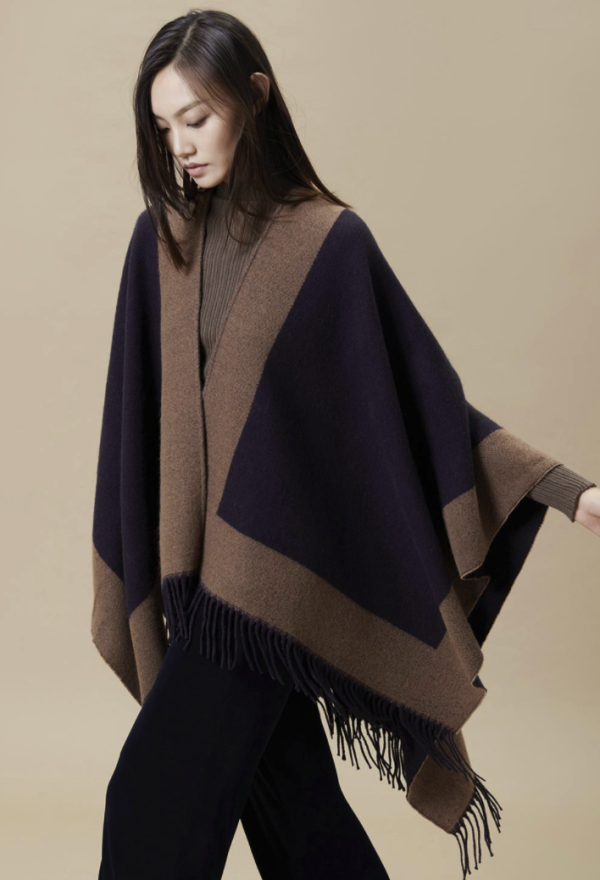 1007双面羊毛披肩斗篷