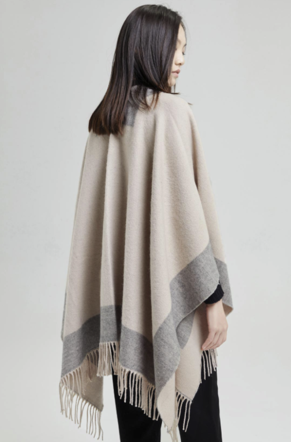 1007双面羊毛披肩斗篷