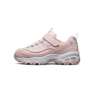 SKECHERS 斯凯奇 D'LITES系列 664150L/PKW 女童休闲运动鞋 粉色/白色 33.5码
