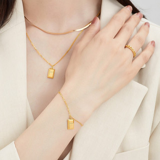 LUKFOOK JEWELLERY 六福珠宝 B01A1TBR0001 女士链条足金戒指 11号 0.88g